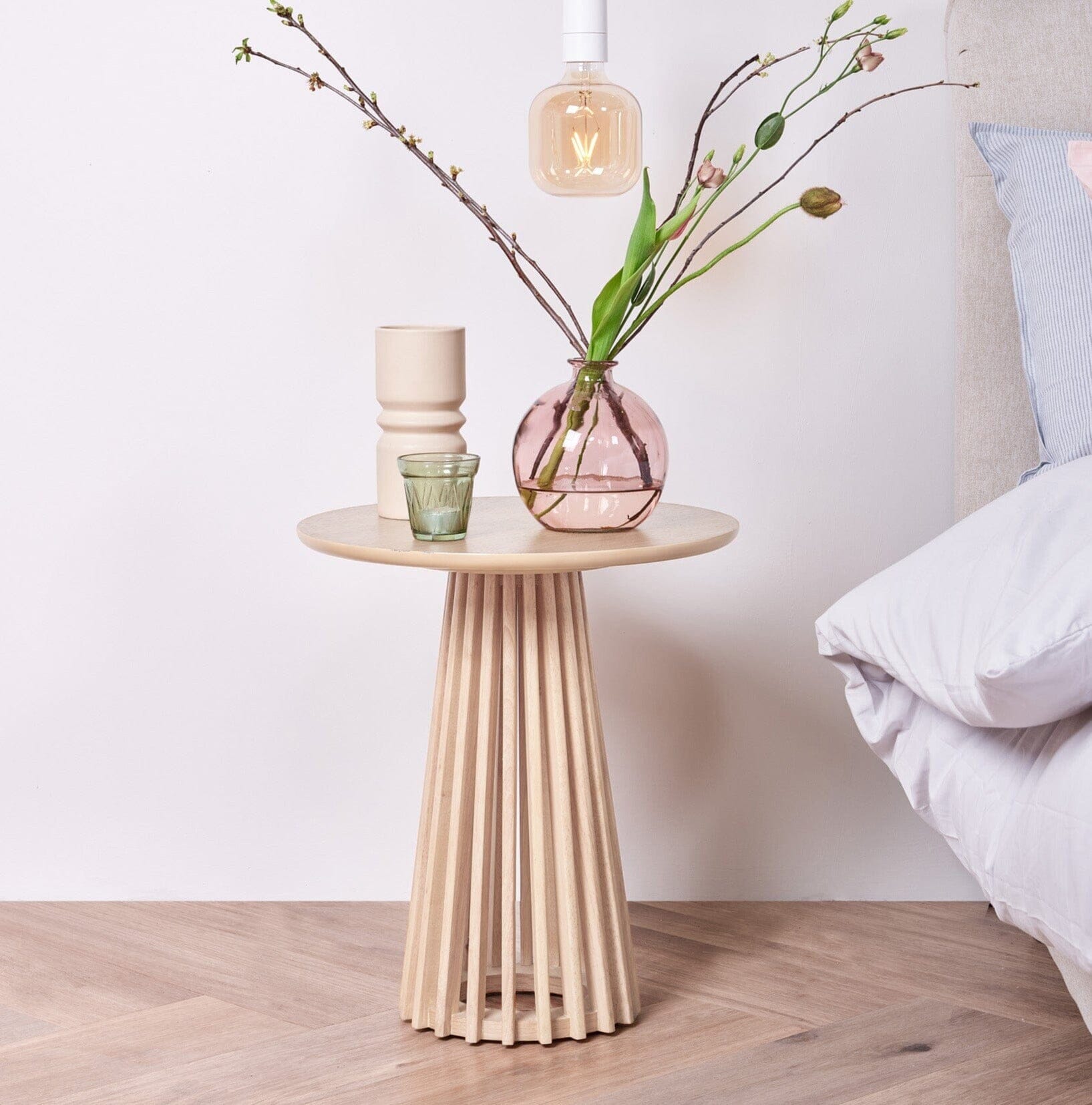 Willow Side Table - Pale Oak - Laura James 