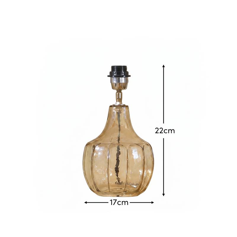 Midford 22cm Glass Table Lamp Base - Champagne - Laura James