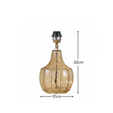 Midford 22cm Glass Table Lamp Base - Champagne - Laura James