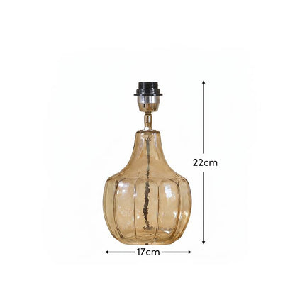 Midford 22cm Glass Table Lamp Base - Champagne - Laura James