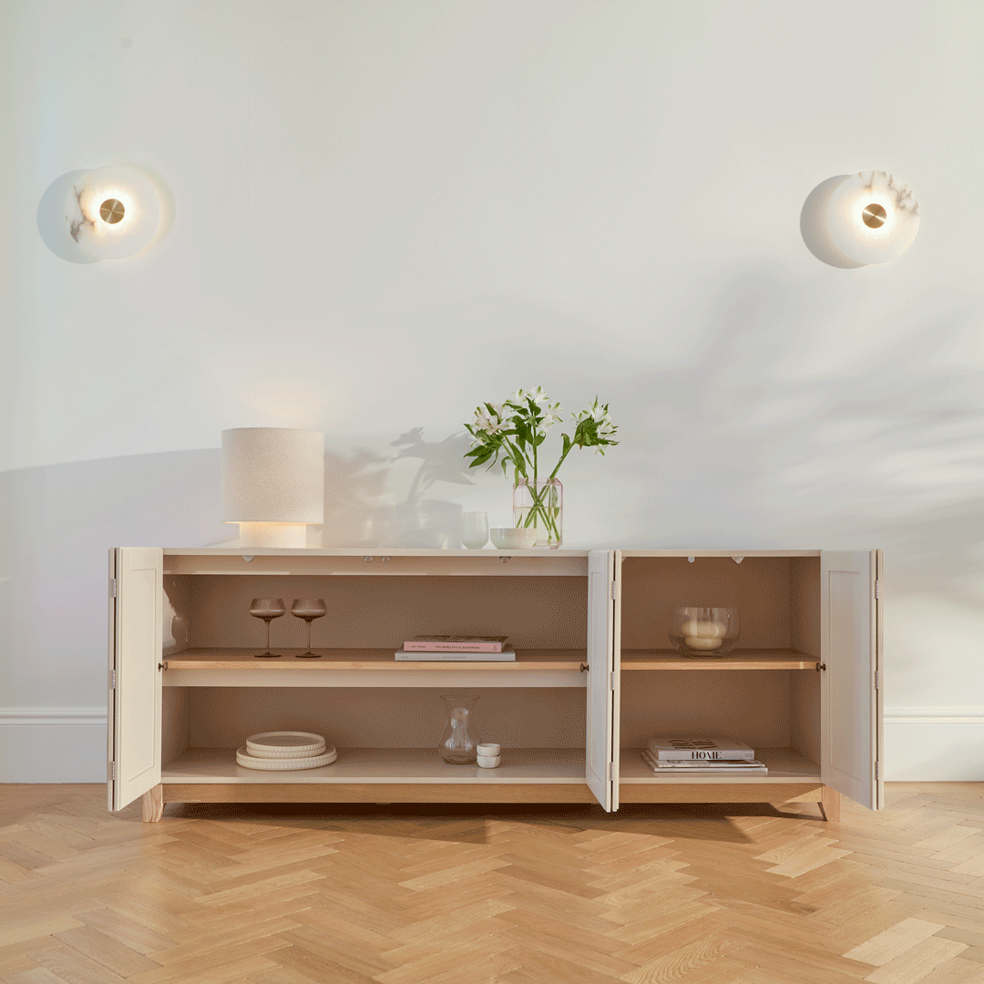 Morgan 3 Door Sideboard - Taupe - Laura James 