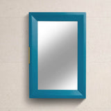 Nami 40cm Wall Cabinet with Mirror - Teal Blue - Laura James