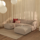 Nathalia Left Chaise Sofa - Soft Beige - Laura James 