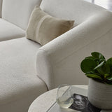 Nathalia Chaise Corner Sofa - Chalk White Boucle - Laura James 