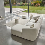 Nathalia Chaise Corner Sofa - Chalk White Boucle - Laura James 