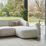 Nathalia Chaise Corner Sofa - Chalk White Boucle - Laura James 