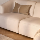 Nathalia Chaise Corner Sofa - Chalk White Boucle - Laura James 