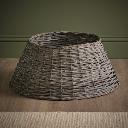 Norrland 57cm Tree Skirt - Grey Wash Rattan - Laura James 