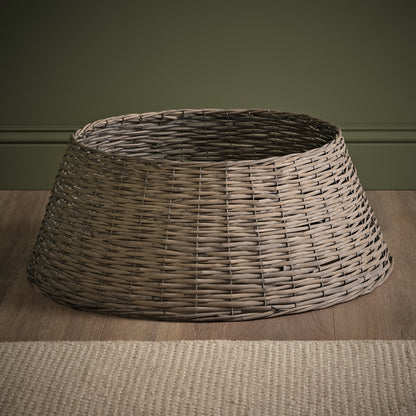 Norrland 70cm Tree Skirt - Grey Wash Rattan - Laura James 