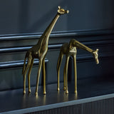 Nakuru Standing Metal Giraffe Ornament - Gold