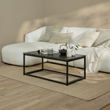 Nara Black Marble Coffee Table - Black Frame