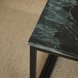 Nara Black Marble Coffee Table - Black Frame