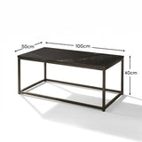 Nara Black Marble Coffee Table - Black Frame - Laura James