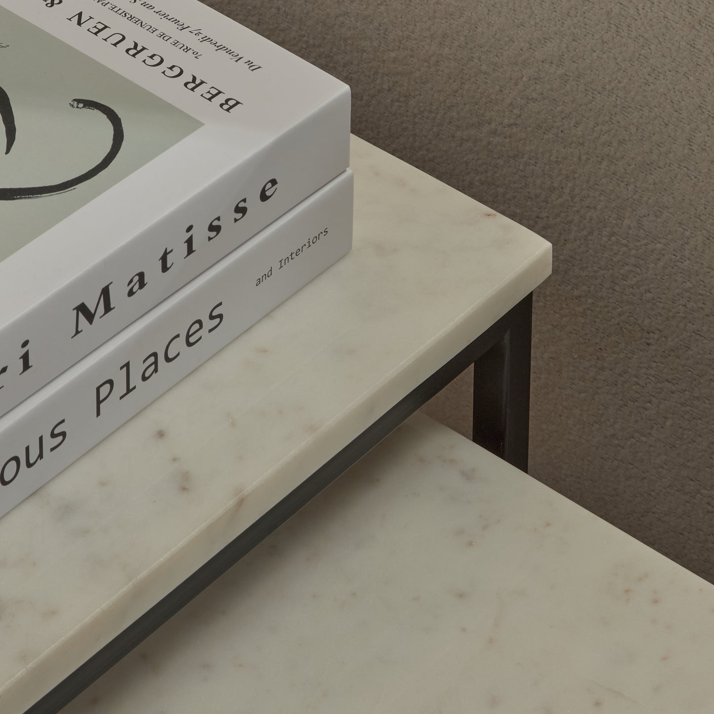 White Marble Square Coffee Table - Laura James