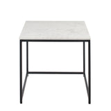 White Marble Square Coffee Table - Laura James