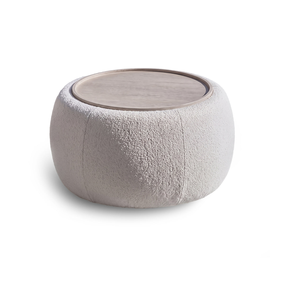Nathalia 65cm Whitewash Coffee Table - Chalked White - Laura James 