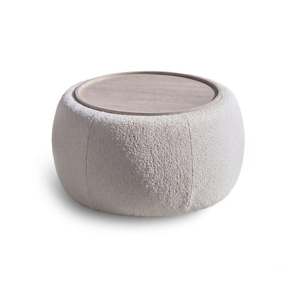 Nathalia 65cm Whitewash Coffee Table - Chalked White - Laura James 