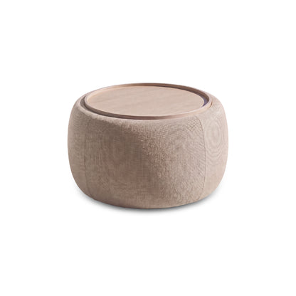 Nathalia 65cm Whitewash Coffee Table - Soft Beige - Laura James 