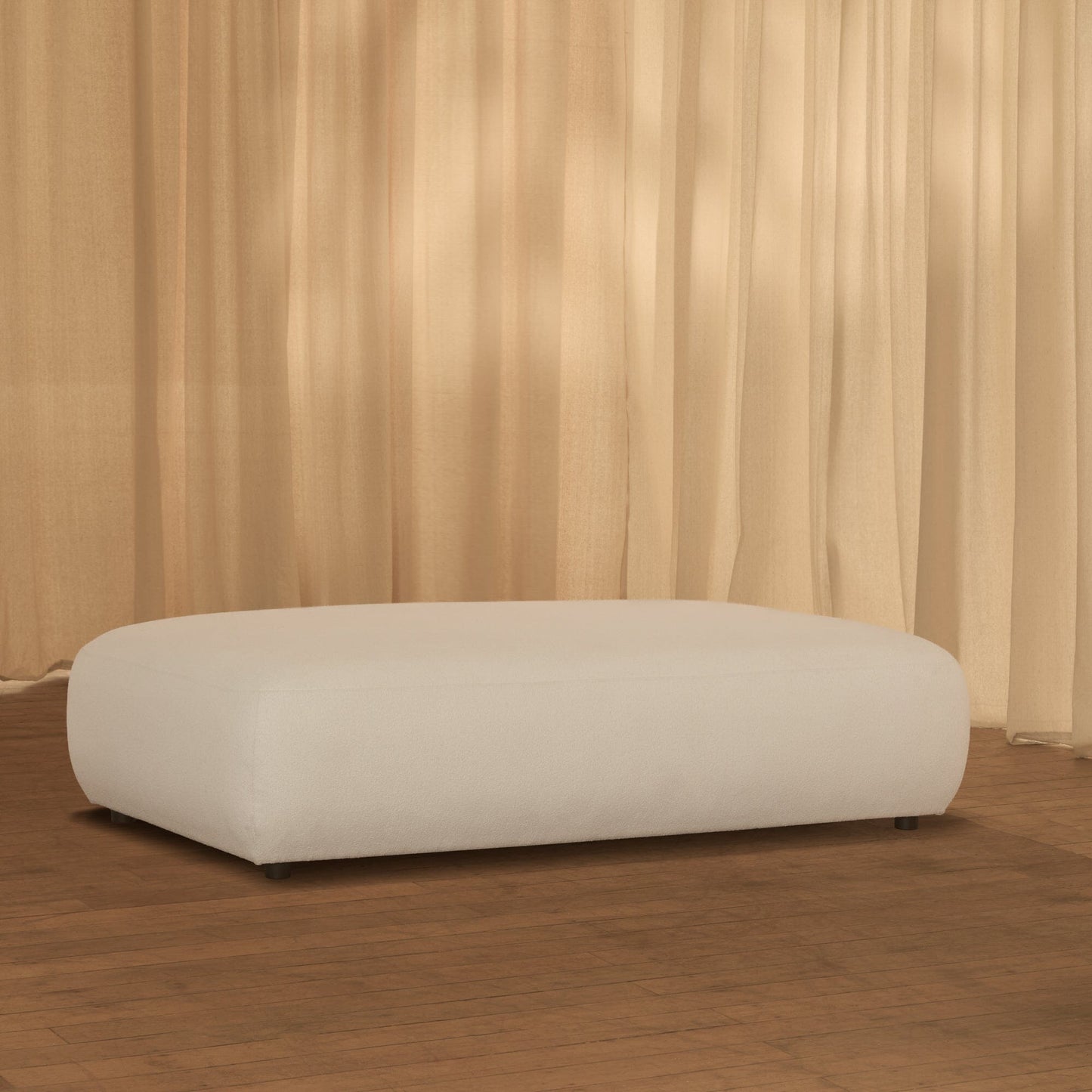 Nathalia_Large_Run_Up_Stool_Chalked_White_Boucle - Laura James