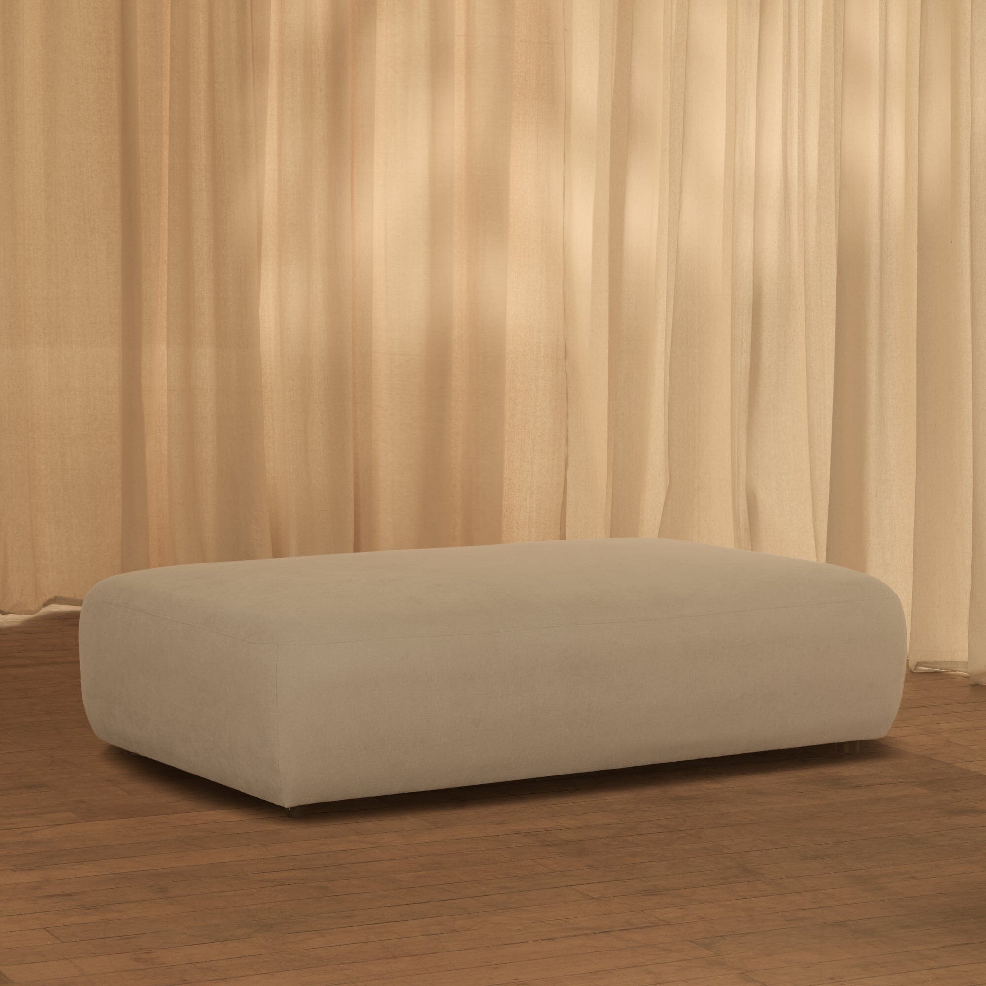 Nathalia Large Stool Section - Soft Beige – Laura James
