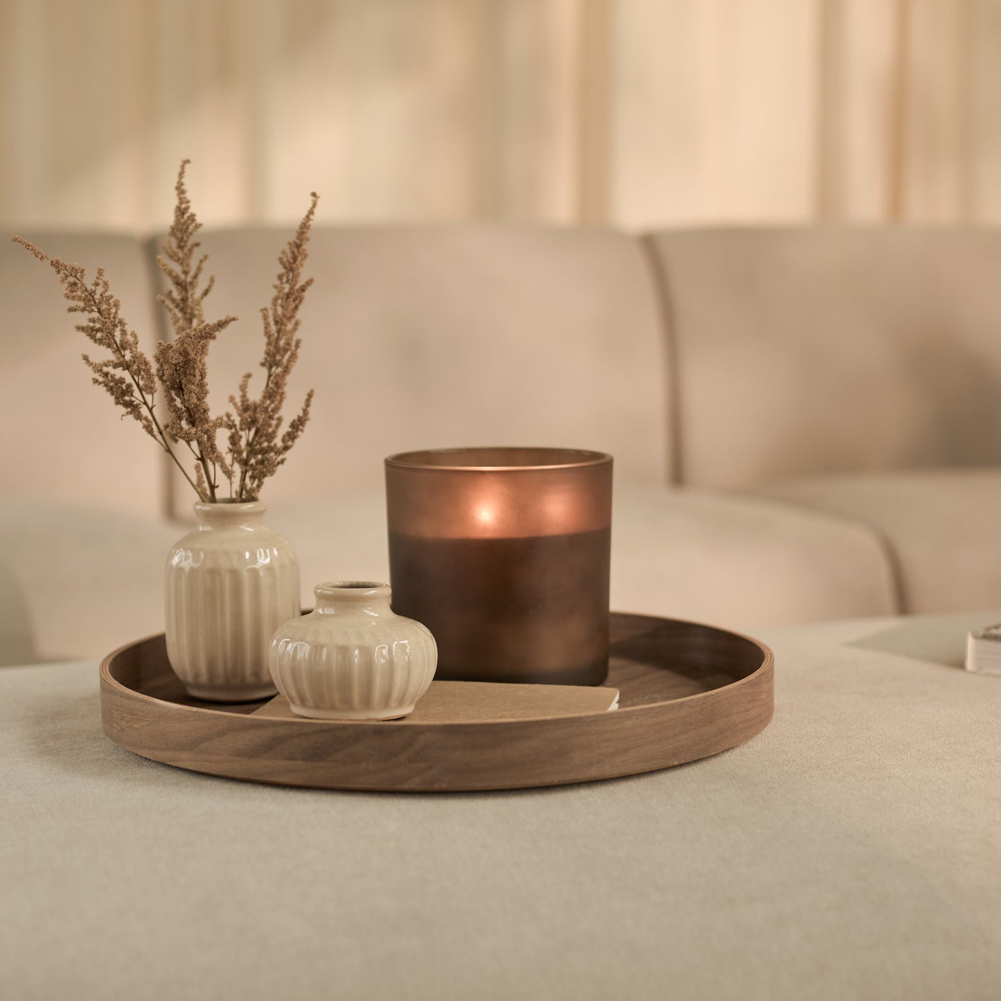 Nathalia L-Shape Sofa - Soft Beige - Laura James 