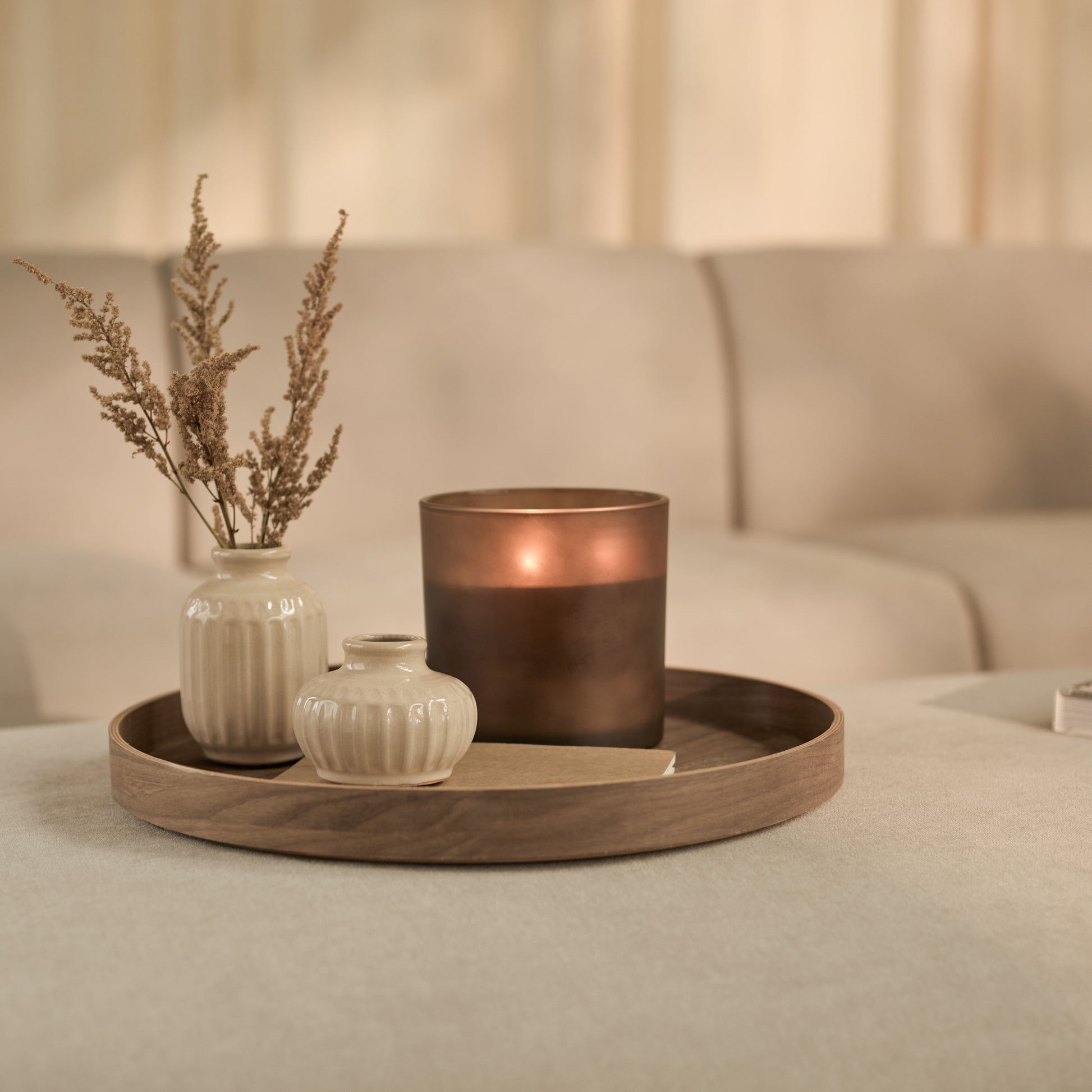 Nathalia L-Shape Sofa - Soft Beige - Laura James 