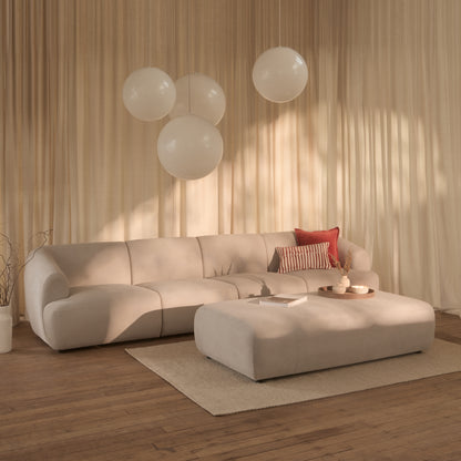 Nathalia 4-Seater Sofa - Soft Beige - Laura James