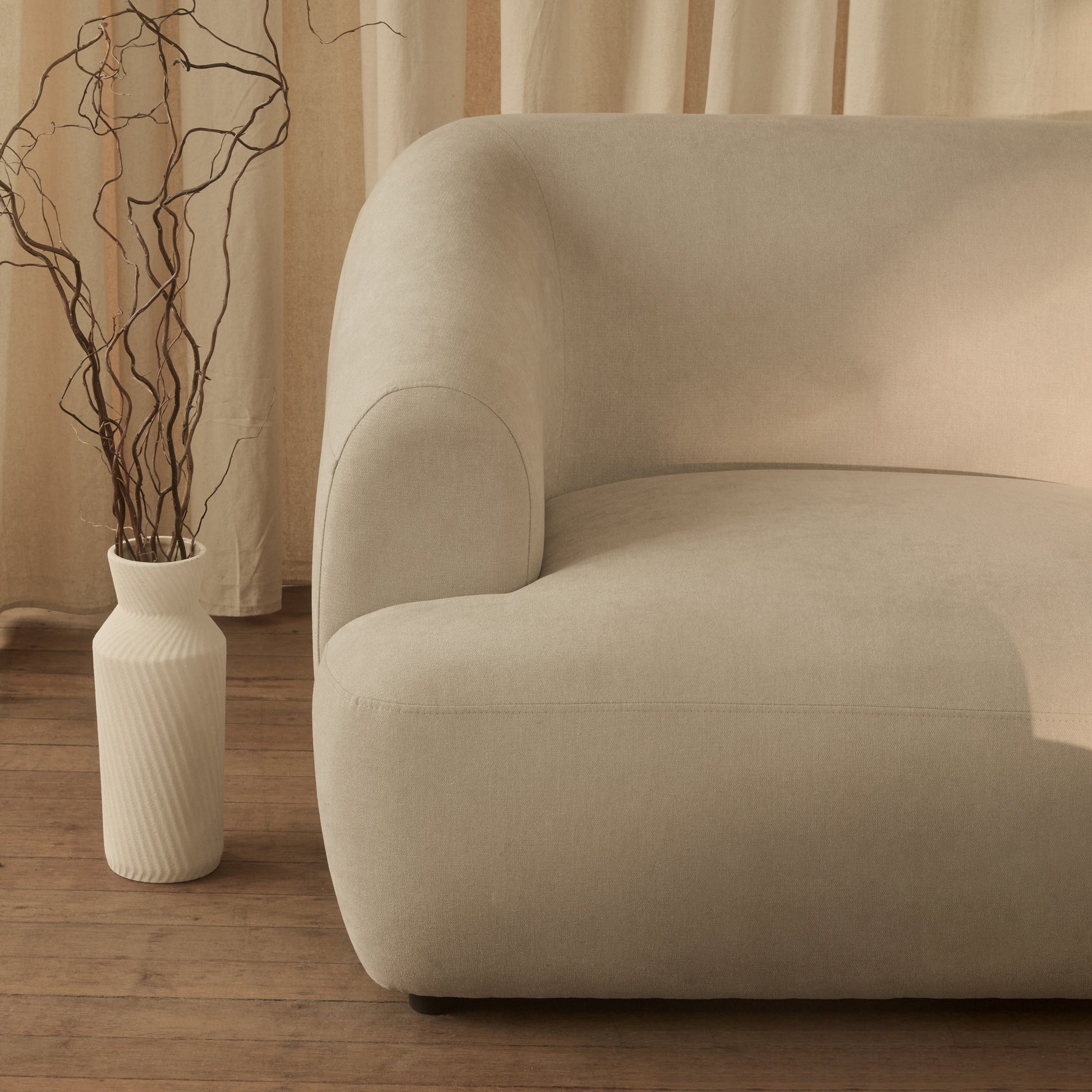 Nathalia 3-Seater Sofa - Soft Beige - Laura James 