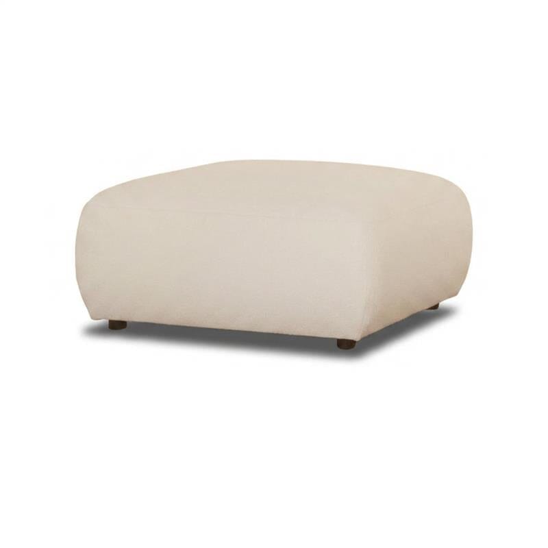Nathalia Small Run Up Stool - Chalk White Boucle - Laura James