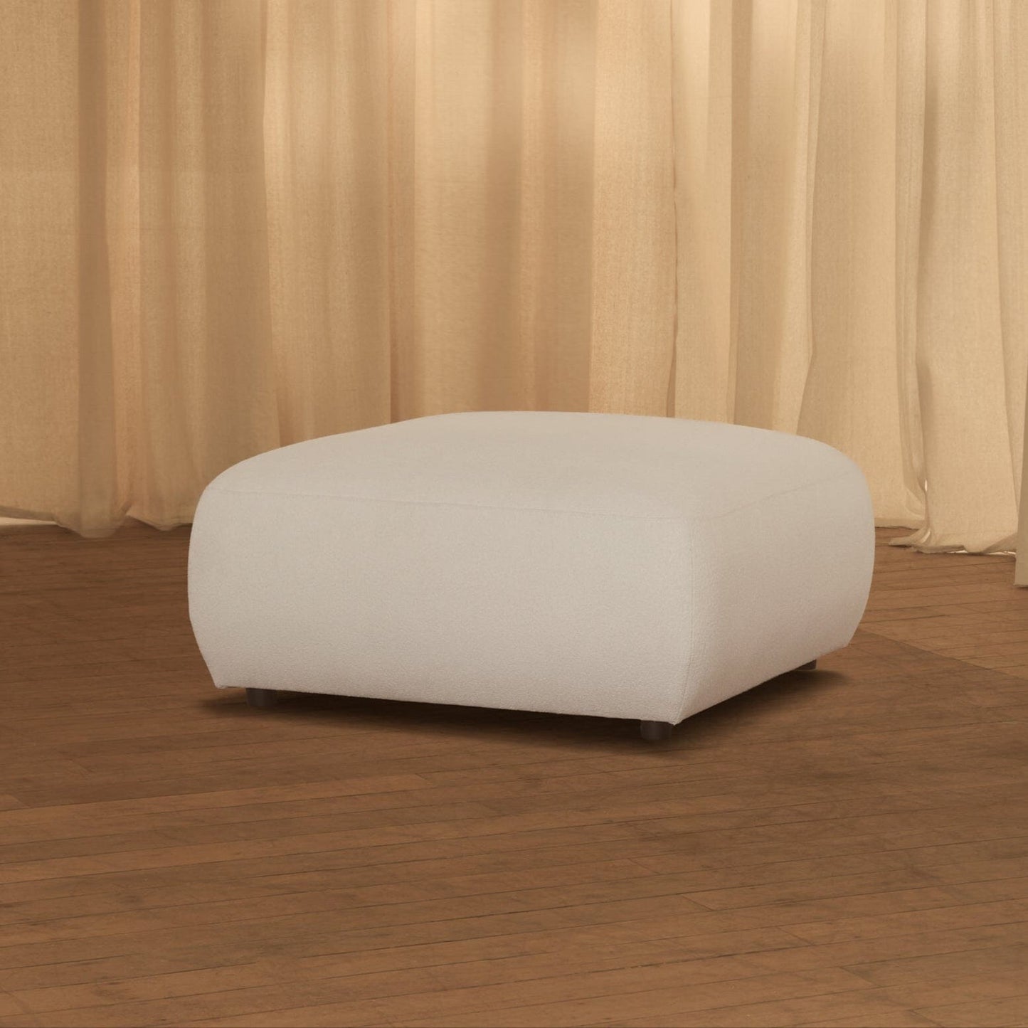 Nathalia_Small_Run_Up_Stool_Soft_Beige_Chalked_White_Boucle - Laura James