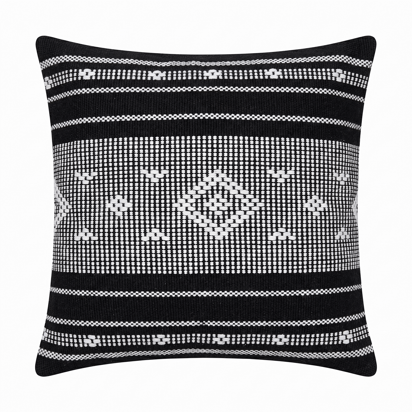 Nerja 45x45cm Cushion Cover - Noir Black - Laura James 