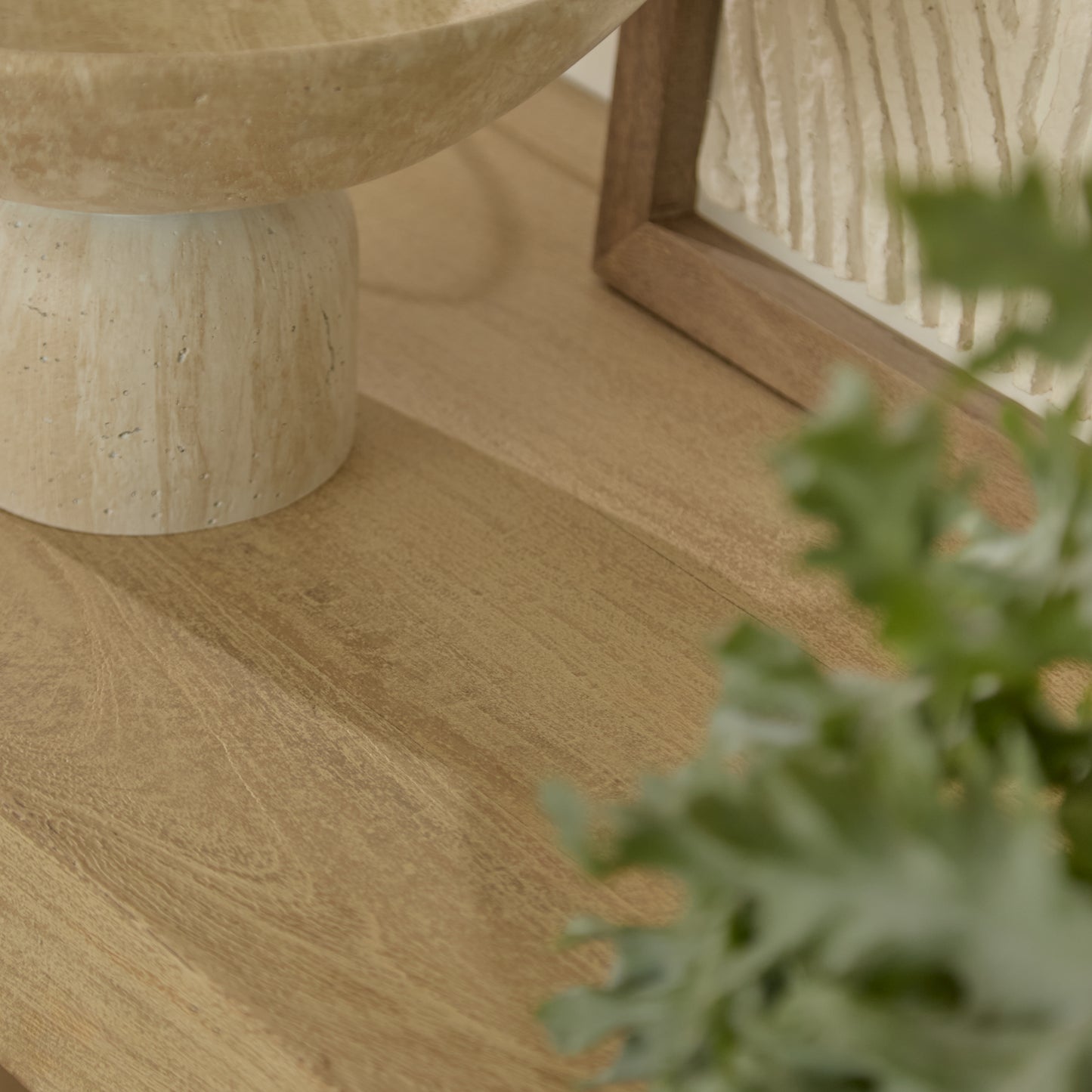 Nevaeh Chalked Mango Wood Console Table - 100cm - Laura James