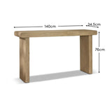 Nevaeh Chalked Mango Wood Console Table - 140cm - Laura James