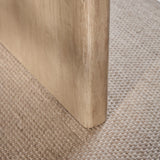 Nevaeh Chalked Mango Wood Dining Table Set - 6 Seater - Bella Soft Beige Dining Chairs - Chalked Mango Wood Legs