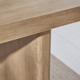 Nevaeh Chalked Mango Wood Dining Table Set - 6 Seater - Bella Soft Beige Dining Chairs - Chalked Mango Wood Legs