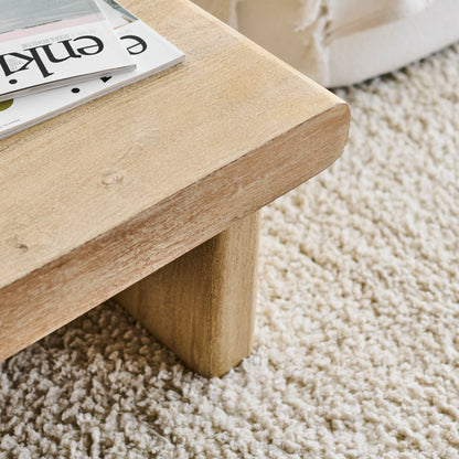 Nevaeh Coffee Table - Chalked Mango Wood - Laura James