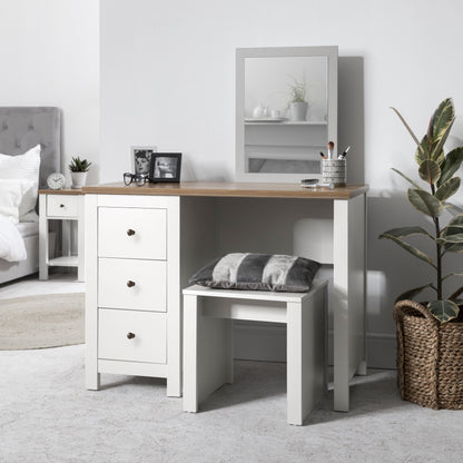 Bampton White Dressing Table with Drawers