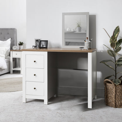 Bampton White Dressing Table with Drawers