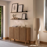 Nia 3 Door Large Sideboard - Seasoned Oak - Laura James
