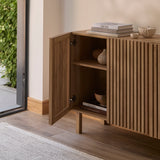 Nia 3 Door Large Sideboard - Seasoned Oak - Laura James