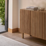 Nia 3 Door Large Sideboard - Seasoned Oak - Laura James