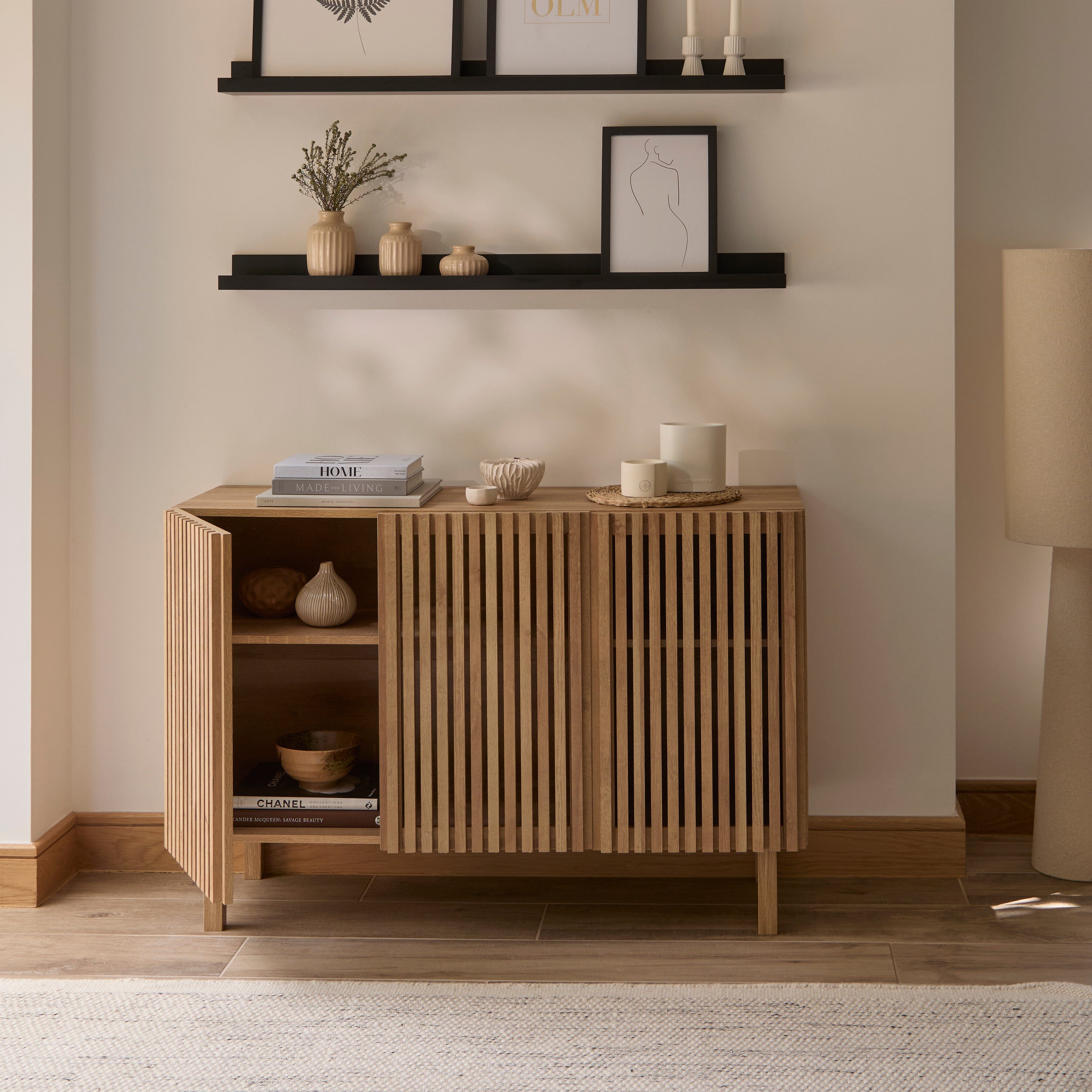 Nia 3 Door Large Sideboard - Seasoned Oak – Laura James