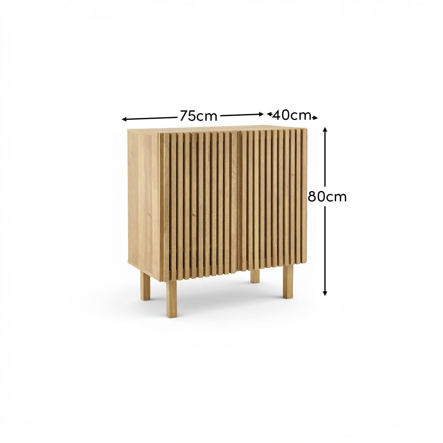 Nia 2 Door Small Sideboard - Seasoned Oak – Laura James