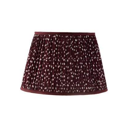 Nimana 16cm Gathered Lamp Shade - Burgundy Spot