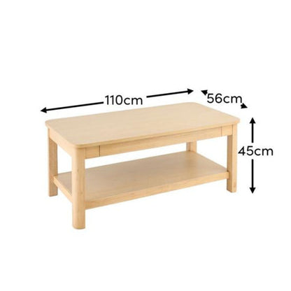Noah Whitewash Oak Rectangular Coffee Table - Laura James