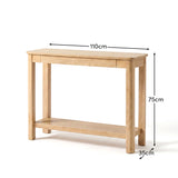 Noah Whitewash Oak 1 Drawer Console Table - Laura James