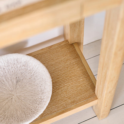 Noah Whitewash Oak 1 Drawer Console Table - Laura James