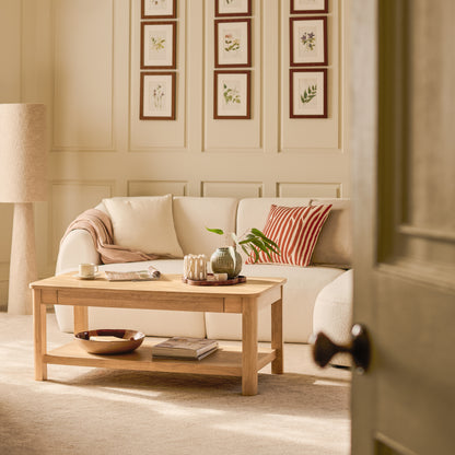 Noah Whitewash Oak Rectangular Coffee Table - Laura James