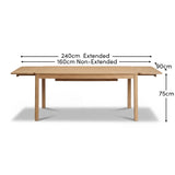 Noah Whitewash Oak 8 Seater Extending Dining Table - Laura James 
