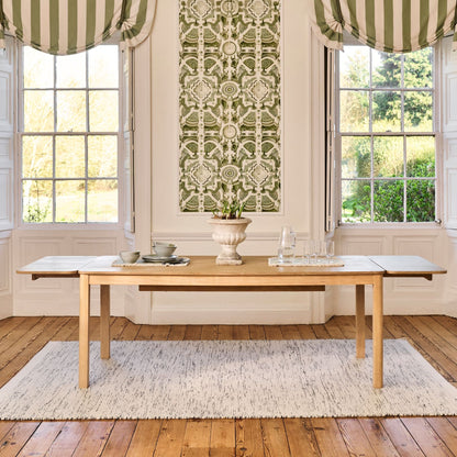 Noah Whitewash Oak 8 Seater Extending Dining Table - Laura James